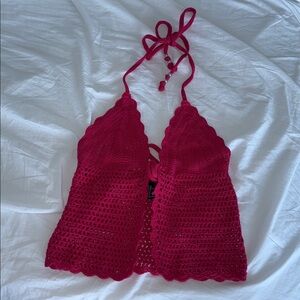Sweater-Knit Halter Top Size Small